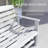 All-Weather Double Glider Rocking Chair, White HDPE Loveseat Bench with 0-45° Rocking Angle, Slatted Surface for Cooling & Drainage, 528lb Capacity for Garden Balcony-28248799