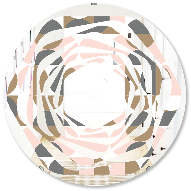 Miroir mural Whirl Cottage Americana, 31,5 po x 31,5 po, Motif circulaire IV