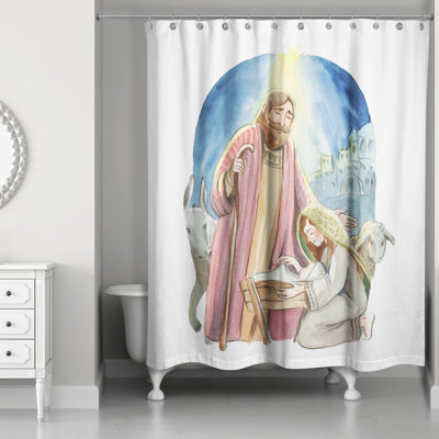 Deann Nativity Single Shower Curtain