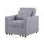 Fauteuil convertible en lin gris clair 33,25 po Zaira