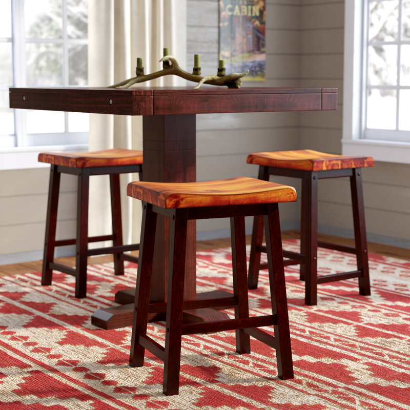 Tabouret de comptoir en bois massif de 24 po Boltongate