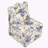 Armless Accent Chair With Floral Pattern Slipper Side Chair Upholstered Single Sofa Lounge Chair With Pillow-908304104