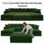 7 Seater Corduroy Sofa Bed-418092313