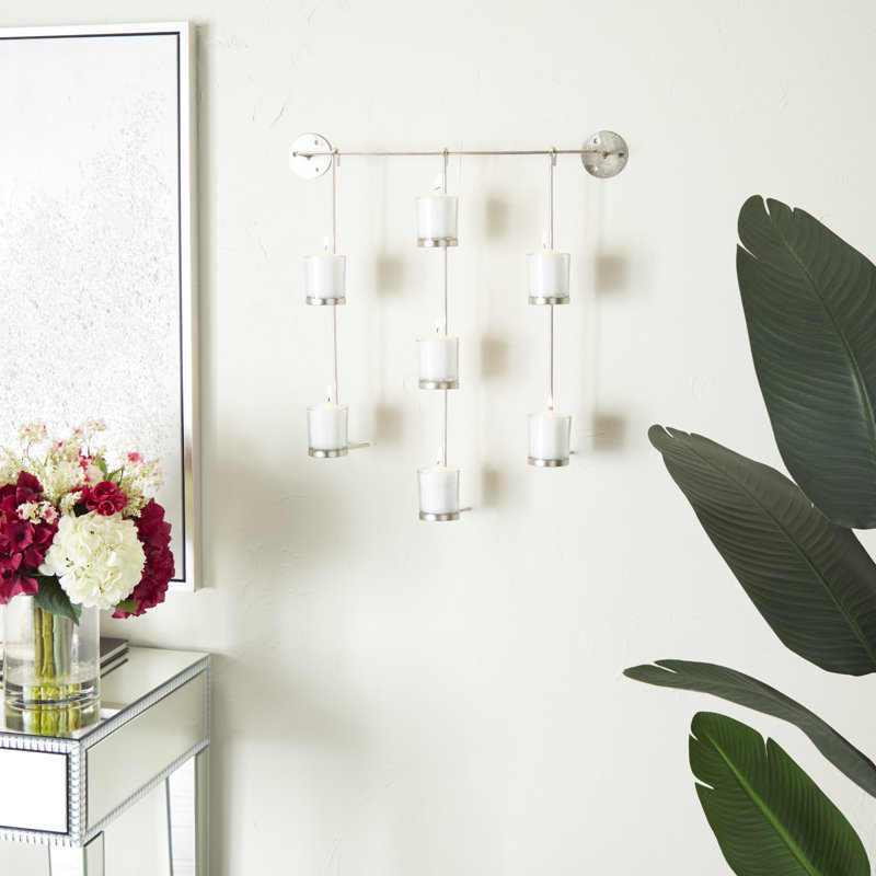 Applique murale contemporaine en fer, Argent