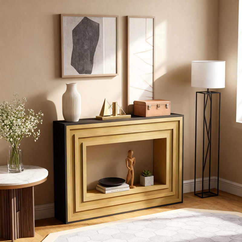 Console moderne à contraste moderne, parfaite pour un décor contemporain et une utilisation polyvalente