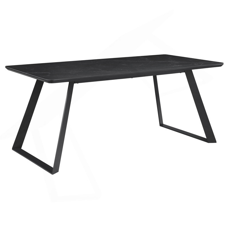 Smith Black Rectangular Ceramic Top Dining Table