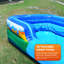 Glissade d'eau gonflable de qualité commerciale 15 pi JumpOrange Jaguar (avec piscine et souffleur)