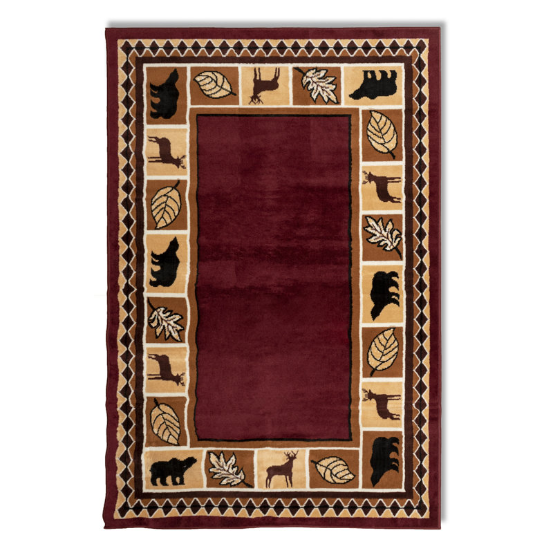 Cantin Geometric Machine Woven Polypropylene Plastic Rug, Rectangle 2' x 4'
