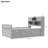 Full Size Storage Bed with Bookcase Headboard, 4 Drawers, Hidden Compartments, No Box Spring Needed-1582821401