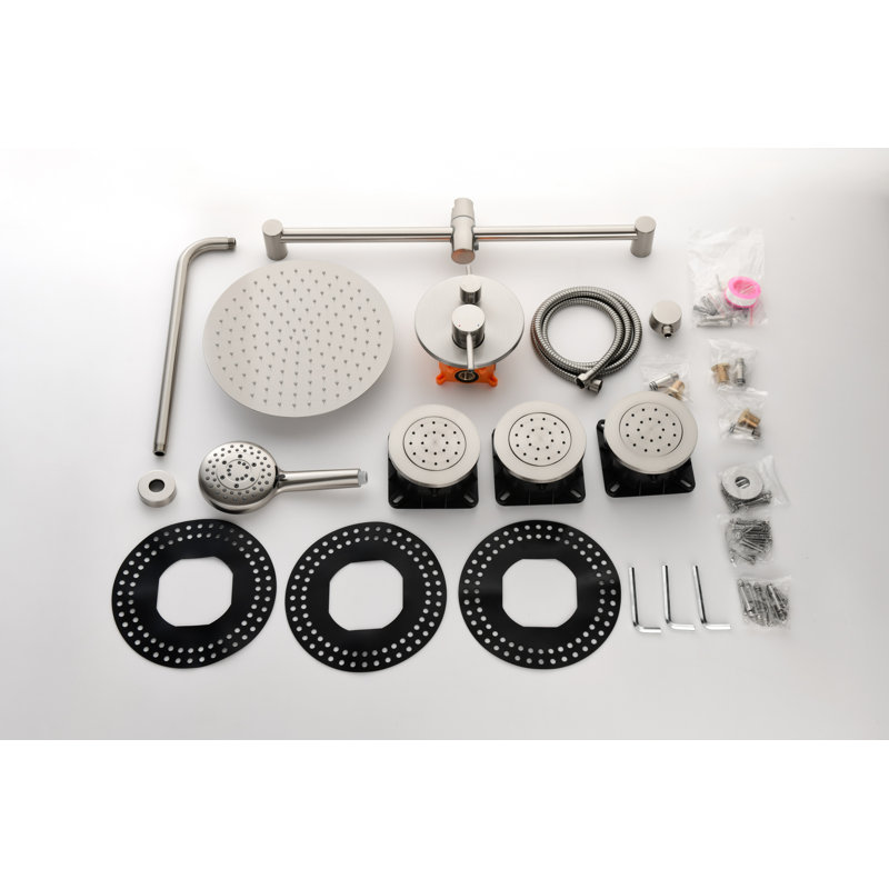 All-In-One Kit with Rough in-Valve, Brushed Nickel