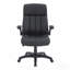 Fauteuil de direction à dossier moyen avec accoudoirs rabattables, noir