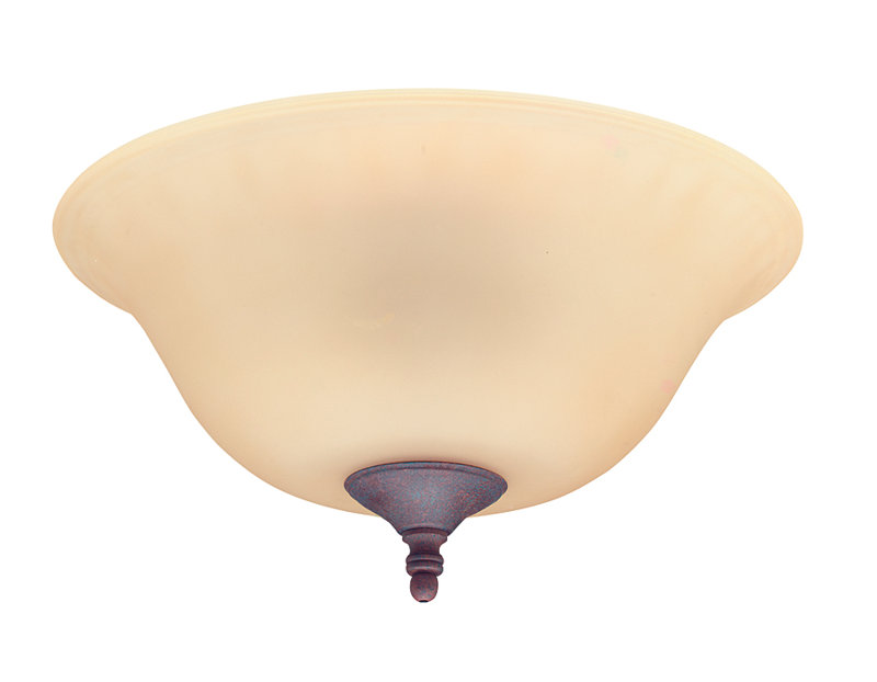 Amber 2 Light Bowl Ceiling Fan Light Kit