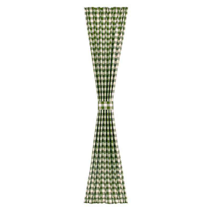 Panneau de rideau d'intérieur semi-transparent Janela, L 25 po x L 40 po, Sauge
