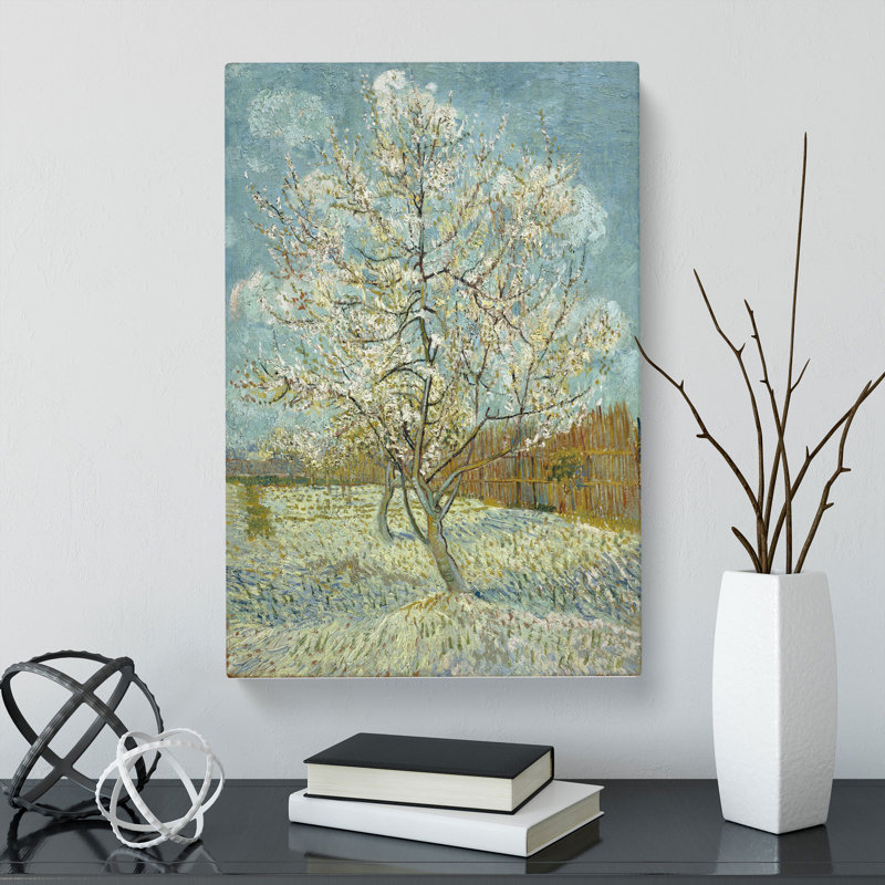 The Pink Peach Tree by Vincent Van Gogh - Wrapped Canvas, 76cm H x 50cm W x 3cm D