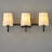 5-Piece All-In-One Matte Black Bathroom Kit With 22" 3-Light Vanity Light And Damp Rated Linen Shade