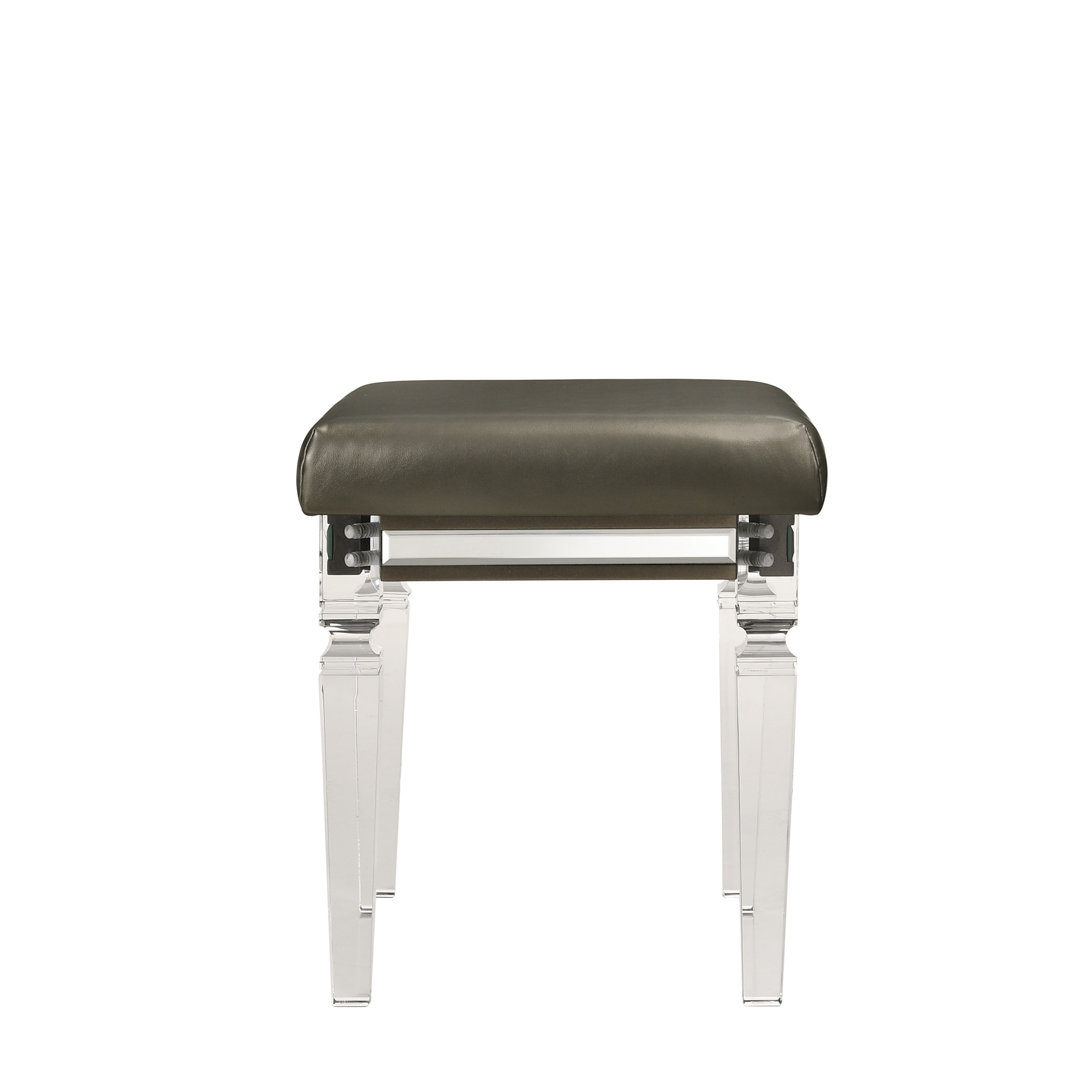 Bridgnorth Vanity Stool With Acrylic Leg Rosdorf Park