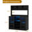 Coffee Bar Cabinet, Buffet Sideboard With Storage Shelf, Power Outlet, 6 Hooks,9 Wink Racks And Adjustable Shelf