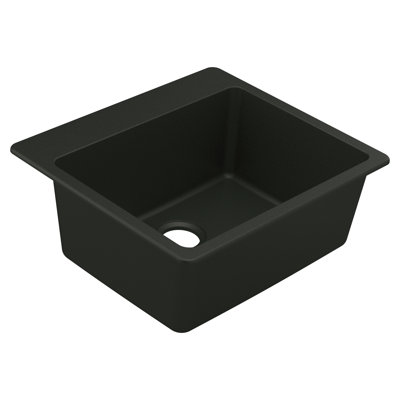 Host 25-inch Granite Dual Mount Single Bowl Sink