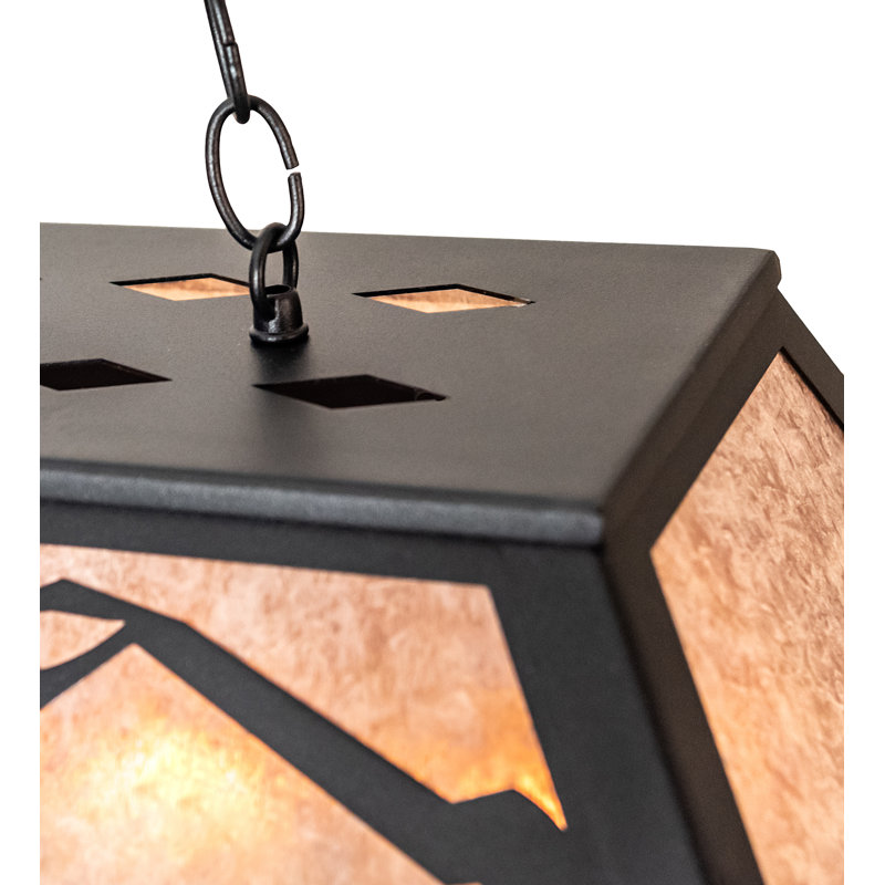 Rustic Lodge 6 - Light Pendant, Black