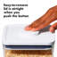 Oxo Good Grips Pop Container - Airtight Food Storage - Big Square Medium 4.4 Qt Ideal For 5lbs Of Flour Or Sugar