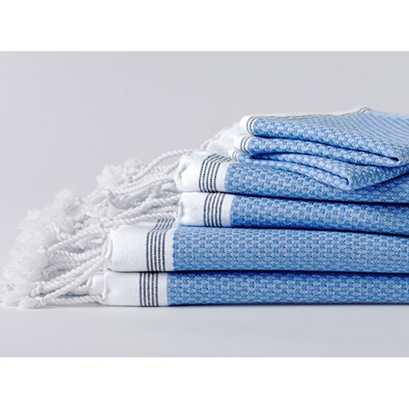 Mediterranean Bath Towel, Bath Sheet, Lake /Sea Spray Stripe