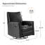 Fauteuil inclinable manuel berçant en cuir Jerseyville-1351637237