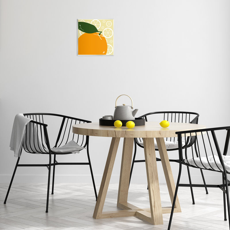  Bright Orange Fruit Wall Plaque Art by Daniela Santiago