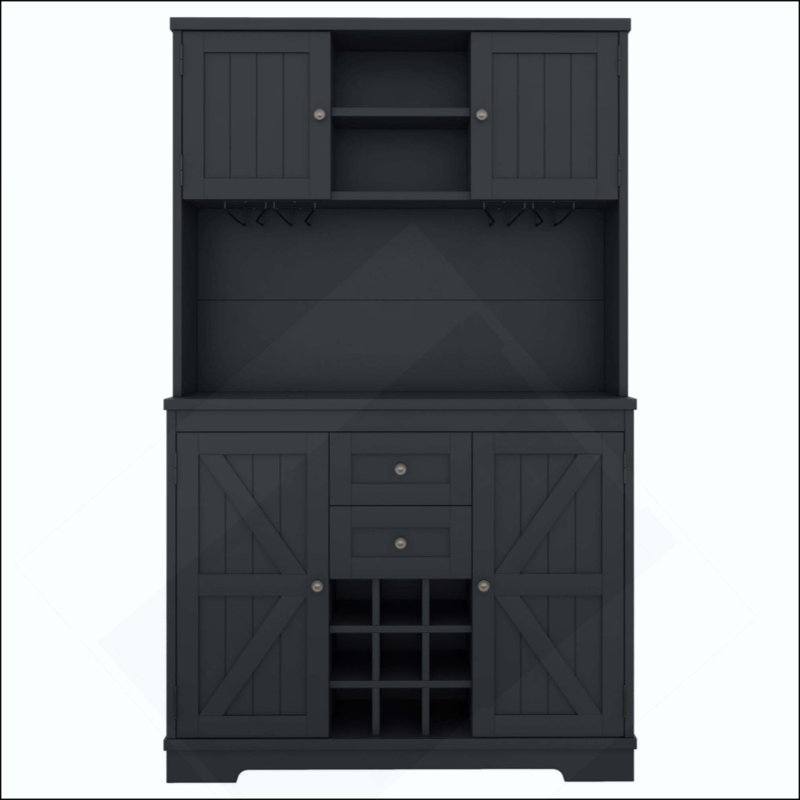 Armoire de cuisine avec bar Coffee Coffee, Bleu antique