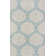 Tapis bleu bouclé fait main Cline