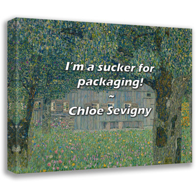 Artsy Quote "I’m a sucker for packaging!" By Chloe Sevigny Gallery Wrapped Canvas