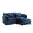 Double Seat With Soft Chenille Fabric, Removable Side Pockets For Daily Items, High Density Sponge, Footstool Resting Legs Upholstered , Pockets, - Foam Filling, Leg Stretch Out, 76.77*29.53*31.10inch-954619175