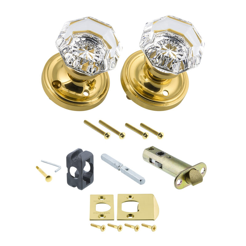 Classic Rosette with Waldorf Door Knob, Unlacquered Brass, 2-3/8”