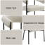 Chaises rembourrées en chenille beige avec structure en métal noir brillant (ensemble de 2)