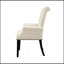 Fauteuil rembourré en tissu, beige