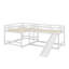 L Shaped Bunk Bed In Full Twin Sizes With Slide And Compact Access Ladder-382395348