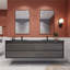 Vickye 83.46'' Double Bathroom Vanity with Plastic Top-384422122