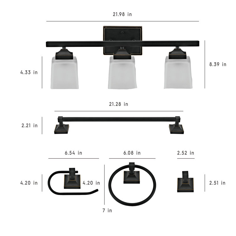 Montego 5 - Piece Bathroom Hardware Set