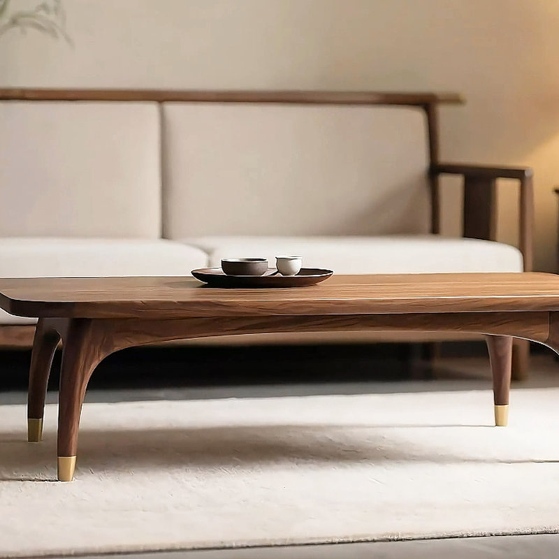 Nouvelle table basse en bois de style chinois., H 17,7 po x L 47,2 po x l 23,6 po