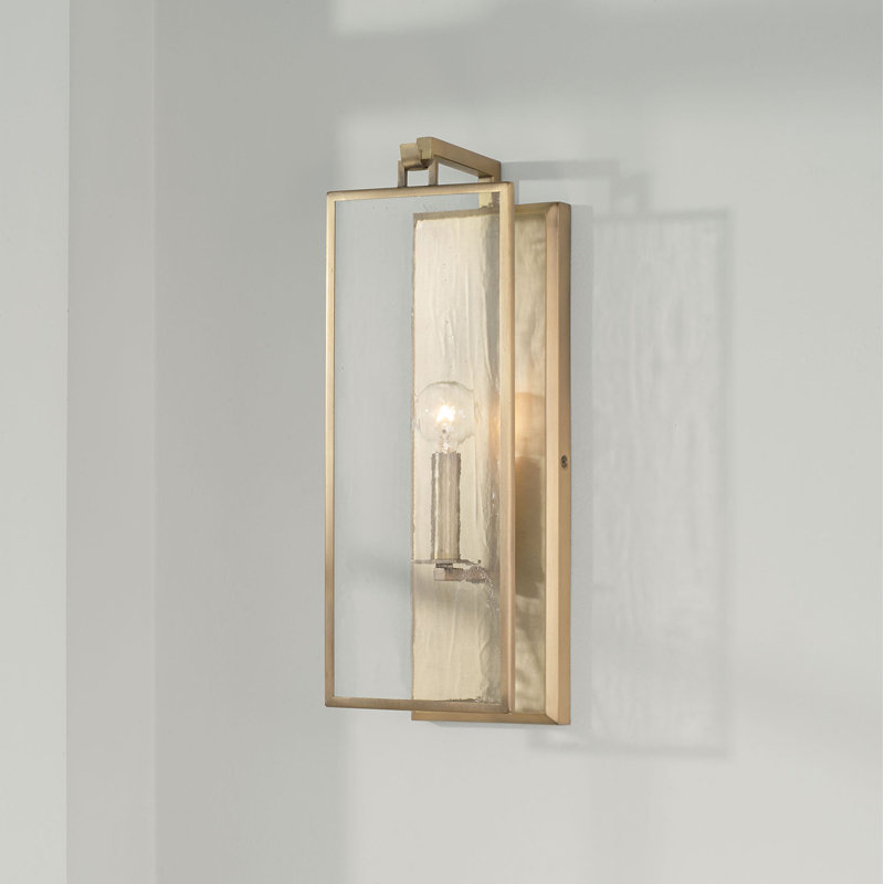 Rylann Flush Mounted Sconce, Aged Brass