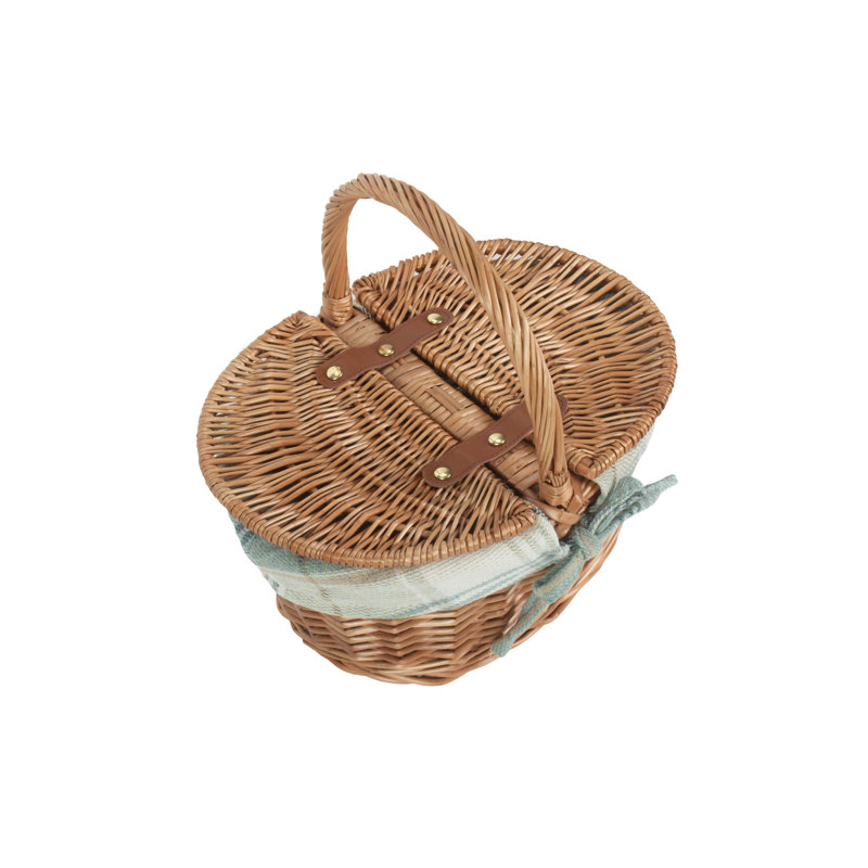 Wicker Child Sized Picnic Basket with Lining