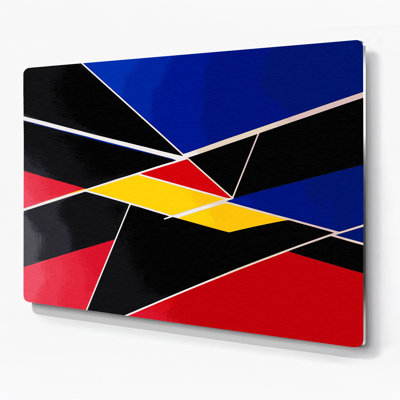 Hard Edge 73 Blue Metal Wall Art