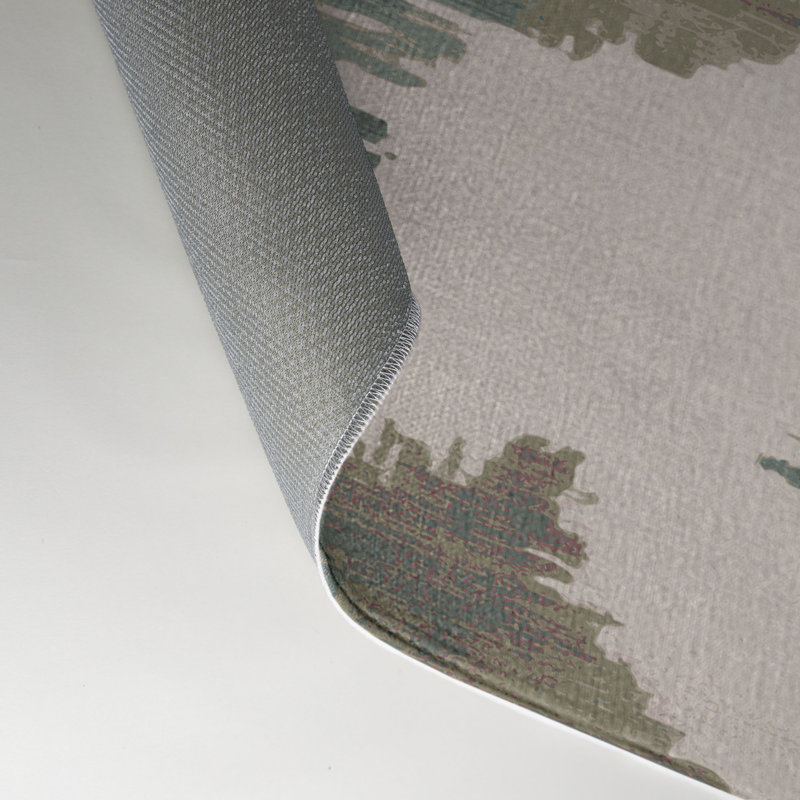 Watercolor Brown Indoor and Outdoor Area Rug, Rectangle 9' x 12'
