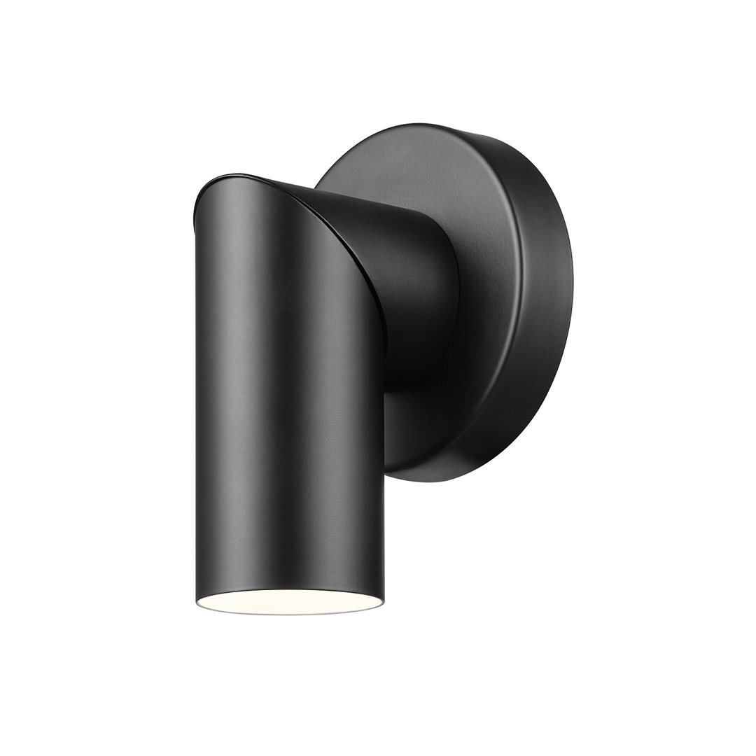 4.5" Black Convertible Wall or Ceiling Mount LED Integrated Track Lighting Spotlight, Pivoting Heads Globe Electric Company