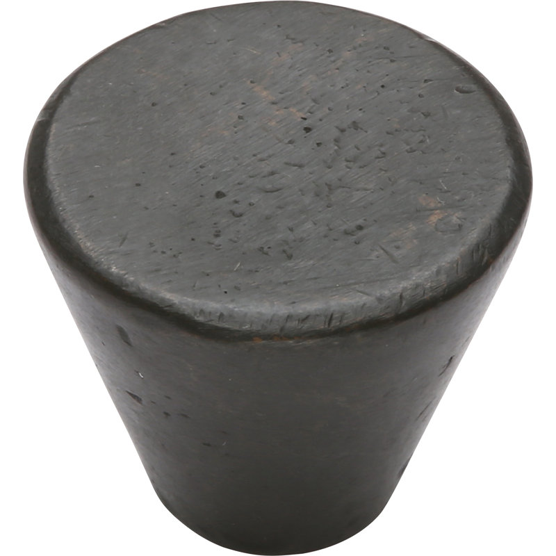 Poignée ronde et conique, Bronze foncé, 1.25