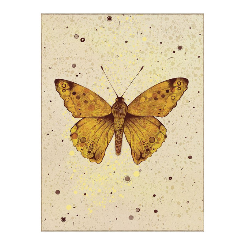 Tapis jaune lavable à la machine, Tapis de couloir 3 pi 3 po x 6 pi 7 po