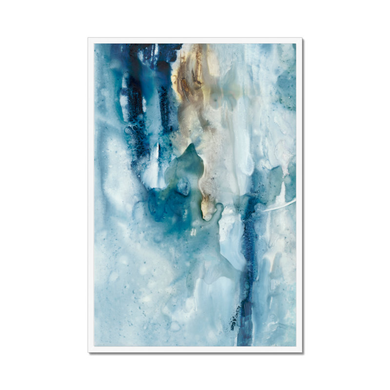 Peaceful Calm III - Painting, 50cm H x 34cm W, White Framed Paper Print