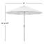Parasol 9 pi Mira Sunbrella® Mira-333255953