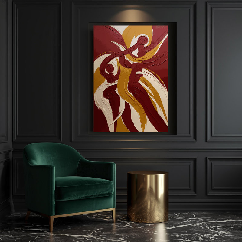 Abstract Figurative 54 Brown Canvas Wall Art, 14" H x 11" W