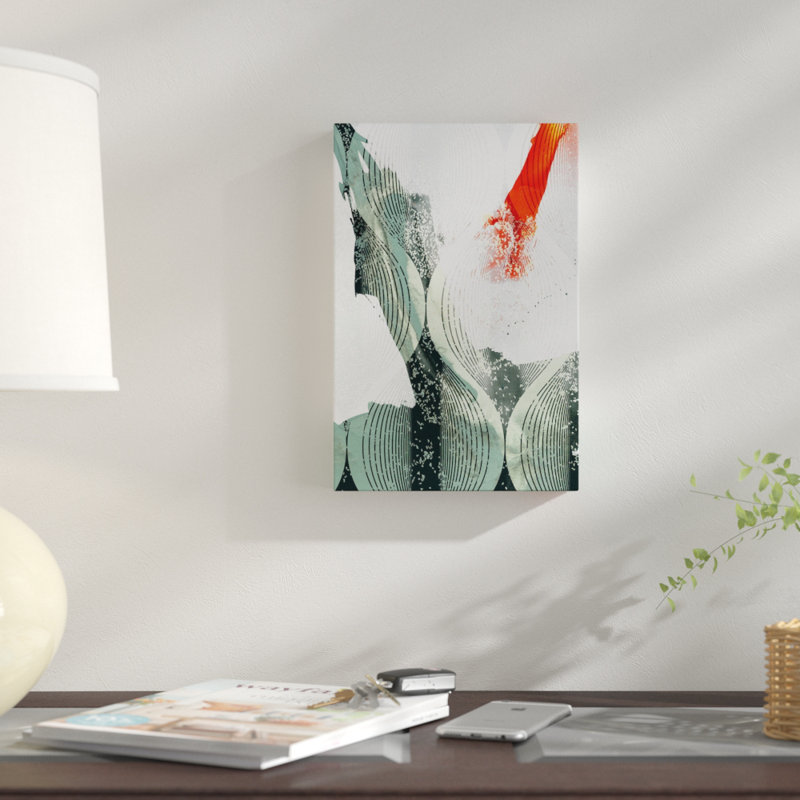 «Minimal Wave II», impression sur toile, H 40 po x l 26 po x P 1,5 po, Toile tendue, Pas de tapis