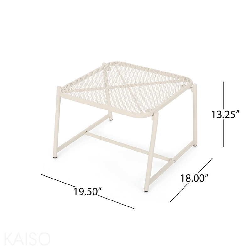 Table d'appoint H 13 po, 13.25" H x 19.5" W x 18" D, Matte White